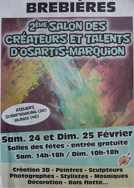 Affiche salon createurs fevrier 2018